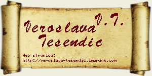 Veroslava Tešendić vizit kartica